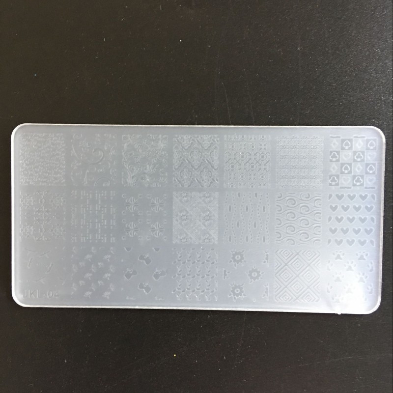 Jauns!!! 1gab 6*12cm JKL mežģīņu dizaina plastmasas štancēšanas plāksnes nagu mākslas attēlu štancēšanas nagu mākslas plāksnes manikīra veidņu rīks JKL17
