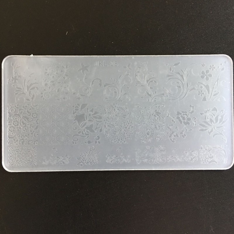 Jauns!!! 1gab 6*12cm JKL mežģīņu dizaina plastmasas štancēšanas plāksnes nagu mākslas attēlu štancēšanas nagu mākslas plāksnes manikīra veidņu rīks JKL17