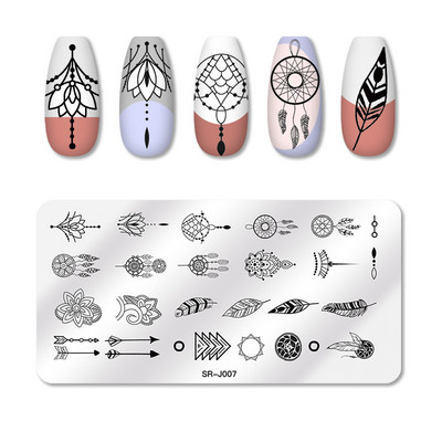Στρογγυλές πλάκες για σφράγιση νυχιών με μοτίβο πεταλούδας Πλάκα τέχνης στένσιλ λουλουδιών Εργαλεία πρότυπο σφράγισης νυχιών
