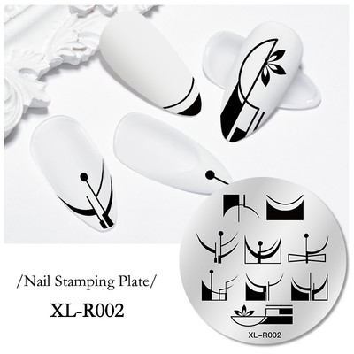 Στρογγυλές πλάκες για σφράγιση νυχιών με μοτίβο πεταλούδας Πλάκα τέχνης στένσιλ λουλουδιών Εργαλεία πρότυπο σφράγισης νυχιών