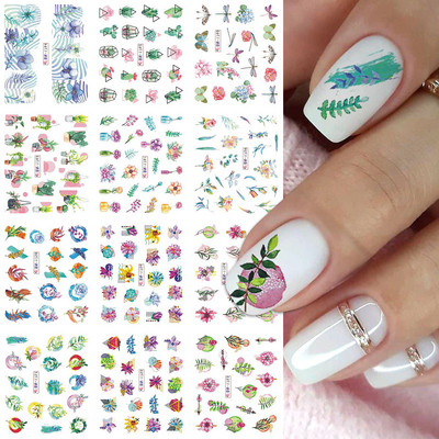 12/4 τμχ Αυτοκόλλητα Swirls Design Nail Art Αισθητική 2022 Καλοκαίρι, μοντέρνα Swirly Wave λωρίδες νερού Χαλκομανίες Neon Lines Ανταλλακτικά νυχιών JF001