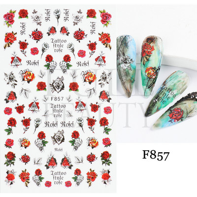 Τρισδιάστατα αυτοκόλλητα νυχιών Dragon Μαύρα Snake Sliders Money Αυτοκόλλητα νυχιών με κινέζικο χαρακτήρα Διακόσμηση πρωτοχρονιάς Αξεσουάρ μανικιούρ NTF723