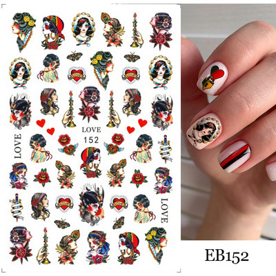 Τρισδιάστατα αυτοκόλλητα νυχιών Dragon Μαύρα Snake Sliders Money Αυτοκόλλητα νυχιών με κινέζικο χαρακτήρα Διακόσμηση πρωτοχρονιάς Αξεσουάρ μανικιούρ NTF723