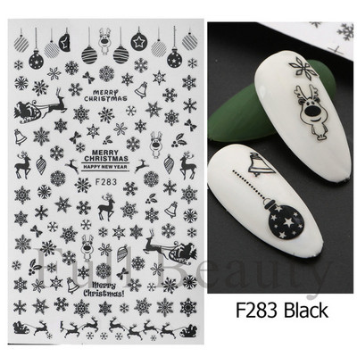 Λευκό Snowflake Nail Art αυτοκόλλητα τρισδιάστατα αυτοκόλλητα αυτοκόλλητα Χειμερινά Snowy Christmas Tree Sliders Μανικιούρ για Διακοσμήσεις νυχιών TRDH-466