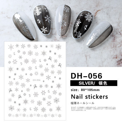 Λευκό Snowflake Nail Art αυτοκόλλητα τρισδιάστατα αυτοκόλλητα αυτοκόλλητα Χειμερινά Snowy Christmas Tree Sliders Μανικιούρ για Διακοσμήσεις νυχιών TRDH-466