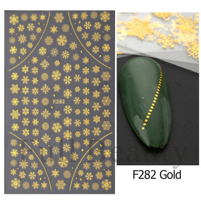 Λευκό Snowflake Nail Art αυτοκόλλητα τρισδιάστατα αυτοκόλλητα αυτοκόλλητα Χειμερινά Snowy Christmas Tree Sliders Μανικιούρ για Διακοσμήσεις νυχιών TRDH-466