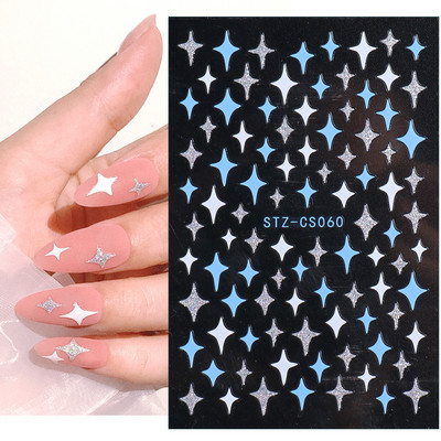 Αυτοκόλλητα νυχιών 3D striping Tape Gold Sliver Μαύρο Λευκό Κόλλα με ίσια γραμμή καμπύλης συρόμενα Διακοσμητικά νυχιών LASTZ-CS169