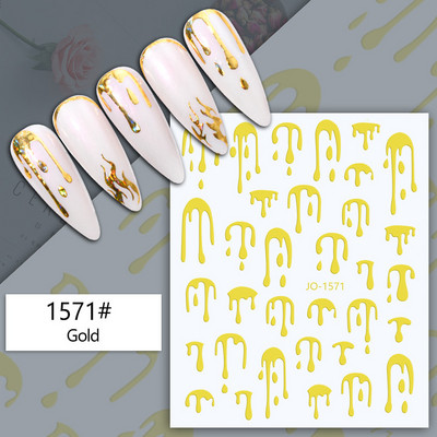 3D küünekleebiste jooned isetegemine roosa kuldne küünekunst liugurid isekleepuvad metallist triibud jooned tähed kleebised kumerad kaunistused maniküür