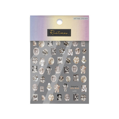 Αυτοκόλλητο 1 τεμ. ρετρό μπαρόκ στυλ νυχιών 5D Relief Angel Vintage αυτοκόλλητο με αυτοκόλλητο μεμβράνης σχεδιαστών Συμβουλές για βερνίκι για μανικιούρ