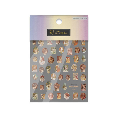 Αυτοκόλλητο 1 τεμ. ρετρό μπαρόκ στυλ νυχιών 5D Relief Angel Vintage αυτοκόλλητο με αυτοκόλλητο μεμβράνης σχεδιαστών Συμβουλές για βερνίκι για μανικιούρ