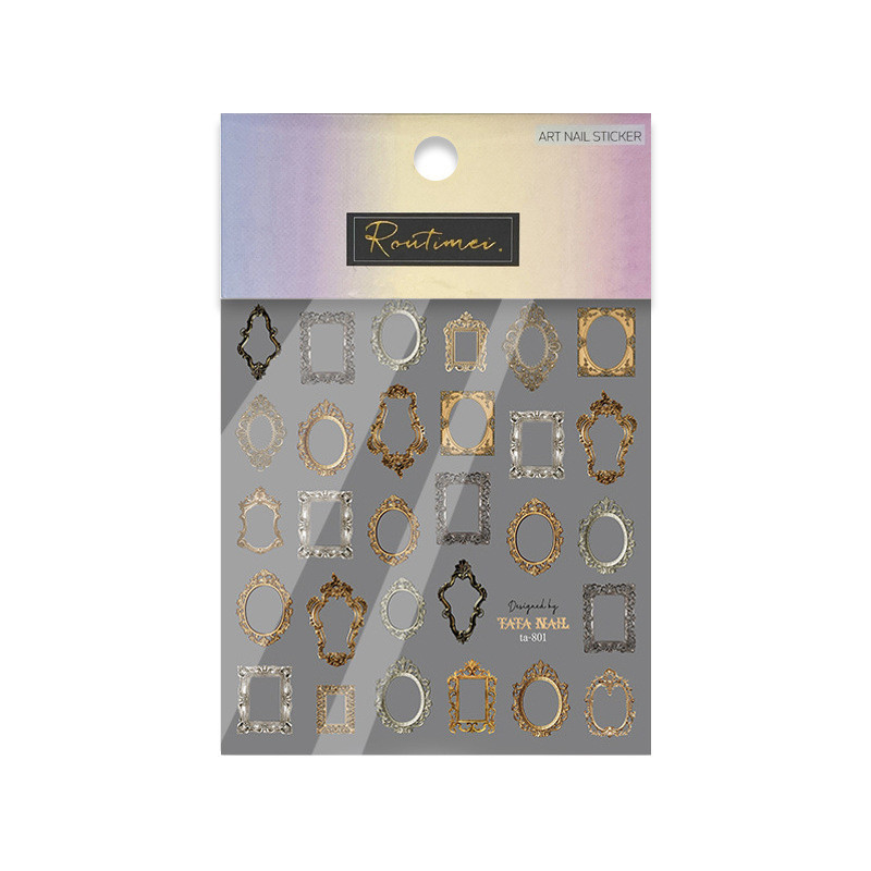 Αυτοκόλλητο 1 τεμ. ρετρό μπαρόκ στυλ νυχιών 5D Relief Angel Vintage αυτοκόλλητο με αυτοκόλλητο μεμβράνης σχεδιαστών Συμβουλές για βερνίκι για μανικιούρ