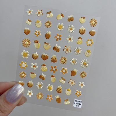 Καλοκαιρινό μπικίνι Σχέδιο 3D Αυτοκόλλητες Διακοσμήσεις Νυχιών Αυτοκόλλητα Αστερίας Κέλυφος Μέδουσας Χαλκομανίες νυχιών Χονδρική