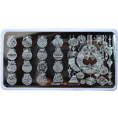 1 τεμ 6,5*12,5 ορθογώνιες πλάκες για σφράγιση νυχιών Πρότυπο σφράγισης σφραγίδων τέχνης νυχιών με πολλά σχέδια Εργαλεία μανικιούρ στένσιλ