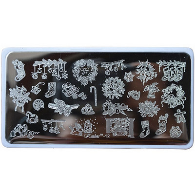 1 τεμ 6,5*12,5 ορθογώνιες πλάκες για σφράγιση νυχιών Πρότυπο σφράγισης σφραγίδων τέχνης νυχιών με πολλά σχέδια Εργαλεία μανικιούρ στένσιλ