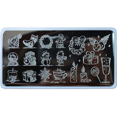 1 τεμ 6,5*12,5 ορθογώνιες πλάκες για σφράγιση νυχιών Πρότυπο σφράγισης σφραγίδων τέχνης νυχιών με πολλά σχέδια Εργαλεία μανικιούρ στένσιλ