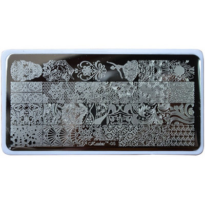 1 τεμ 6,5*12,5 ορθογώνιες πλάκες για σφράγιση νυχιών Πρότυπο σφράγισης σφραγίδων τέχνης νυχιών με πολλά σχέδια Εργαλεία μανικιούρ στένσιλ