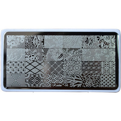 1 τεμ 6,5*12,5 ορθογώνιες πλάκες για σφράγιση νυχιών Πρότυπο σφράγισης σφραγίδων τέχνης νυχιών με πολλά σχέδια Εργαλεία μανικιούρ στένσιλ