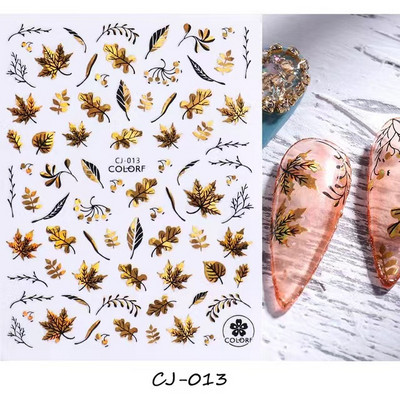 1 τεμ Bird Flower 3D Platinum Nail Αυτοκόλλητο Φυτό Φύλλο Αστερισμός Maskmanicure Foils Nail Art Φιλμ DIY Διακόσμηση