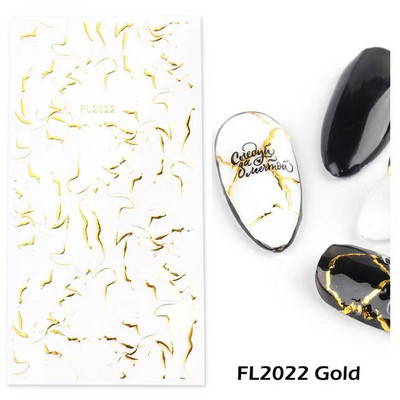 1 τεμ Bird Flower 3D Platinum Nail Αυτοκόλλητο Φυτό Φύλλο Αστερισμός Maskmanicure Foils Nail Art Φιλμ DIY Διακόσμηση