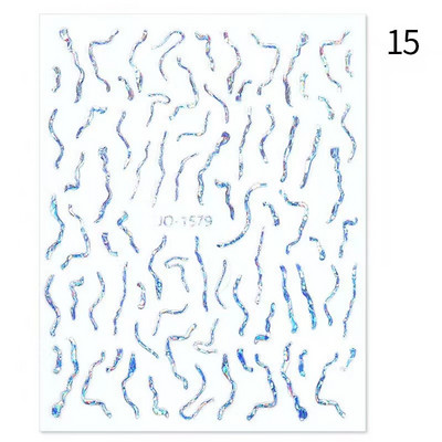 1 τεμ Bird Flower 3D Platinum Nail Αυτοκόλλητο Φυτό Φύλλο Αστερισμός Maskmanicure Foils Nail Art Φιλμ DIY Διακόσμηση