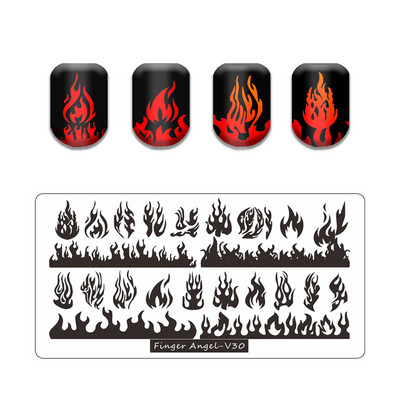 1 tk Bubble Fire küünte tembeldusplaadid Lillede lehtede geomeetria ülekandešabloonid Graffiti joon, kiri, küünte templikunst, hooldustööriistad