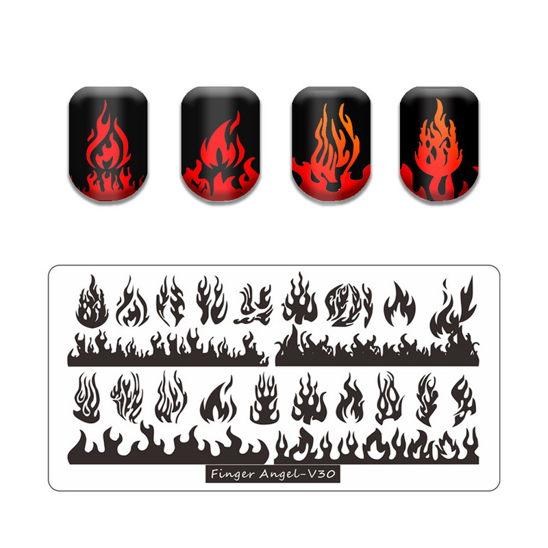 1 tk Bubble Fire küünte tembeldusplaadid Lillede lehtede geomeetria ülekandešabloonid Graffiti joon, kiri, küünte templikunst, hooldustööriistad