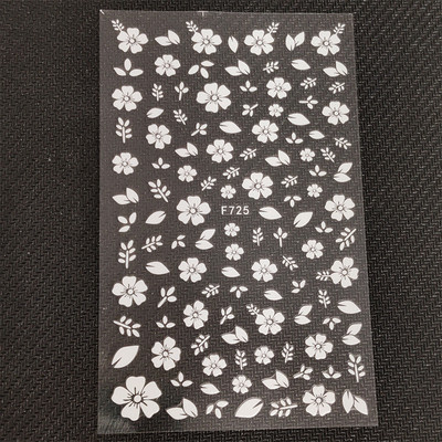 3D naljepnica za nokte Biljna linija Cvijet Male cvjetne naljepnice za nokte Samoljepljive naljepnice za dizajn za manikuru Nail Art Decoration