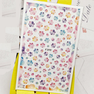 3D naljepnica za nokte Biljna linija Cvijet Male cvjetne naljepnice za nokte Samoljepljive naljepnice za dizajn za manikuru Nail Art Decoration