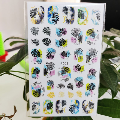 3D naljepnica za nokte Biljna linija Cvijet Male cvjetne naljepnice za nokte Samoljepljive naljepnice za dizajn za manikuru Nail Art Decoration