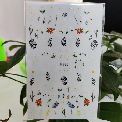 3D naljepnica za nokte Biljna linija Cvijet Male cvjetne naljepnice za nokte Samoljepljive naljepnice za dizajn za manikuru Nail Art Decoration