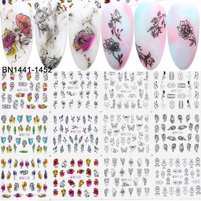 Armsad pingviiniküünekleebised lumi talv loomad vesiliugurid jõulupühade küünte kaunistustarvikute kleebis BEBN1945-1956