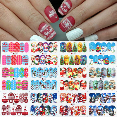 Armsad pingviiniküünekleebised lumi talv loomad vesiliugurid jõulupühade küünte kaunistustarvikute kleebis BEBN1945-1956