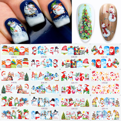 Armsad pingviiniküünekleebised lumi talv loomad vesiliugurid jõulupühade küünte kaunistustarvikute kleebis BEBN1945-1956