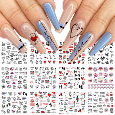 Armsad pingviiniküünekleebised lumi talv loomad vesiliugurid jõulupühade küünte kaunistustarvikute kleebis BEBN1945-1956