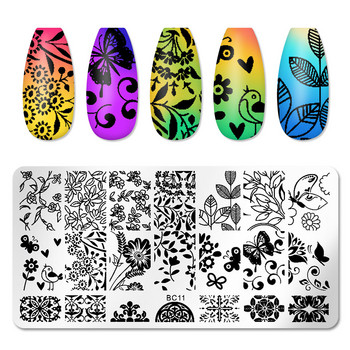 Трансферен печат за нокти Шаблон за лак Стоманена плоча Правоъгълен цветен печат Инструмент Материали за ноктопластика Продукти за маникюр Аксесоари