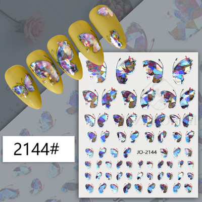Αυτοκόλλητο Butterfly Nail Art Holograghic Πολύχρωμο Big Butterfly Charms Gel για μανικιούρ νυχιών βερνίκι Πρωτοχρονιάτικο Διακόσμηση Αγίου Βαλεντίνου SLJO