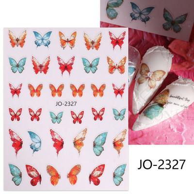 Αυτοκόλλητο Butterfly Nail Art Holograghic Πολύχρωμο Big Butterfly Charms Gel για μανικιούρ νυχιών βερνίκι Πρωτοχρονιάτικο Διακόσμηση Αγίου Βαλεντίνου SLJO