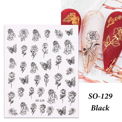 Αυτοκόλλητο Butterfly Nail Art Holograghic Πολύχρωμο Big Butterfly Charms Gel για μανικιούρ νυχιών βερνίκι Πρωτοχρονιάτικο Διακόσμηση Αγίου Βαλεντίνου SLJO