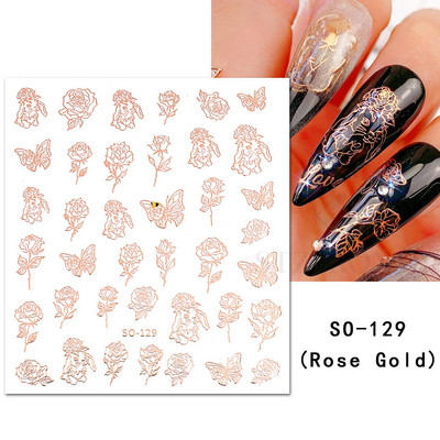 Αυτοκόλλητο Butterfly Nail Art Holograghic Πολύχρωμο Big Butterfly Charms Gel για μανικιούρ νυχιών βερνίκι Πρωτοχρονιάτικο Διακόσμηση Αγίου Βαλεντίνου SLJO