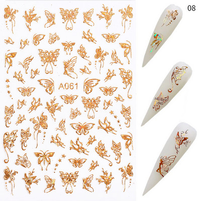 1 ΤΕΜ. ιριδίζοντα 3D αυτοκόλλητα πεταλούδας αυτοκόλλητα αυτοκόλλητα συρόμενα πολύχρωμα DIY Χρυσά Αυτοκόλλητα Μεταφοράς Νυχιών Φύλλα Διακοσμητικά μεμβράνης