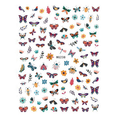 1 ΤΕΜ. ιριδίζοντα 3D αυτοκόλλητα πεταλούδας αυτοκόλλητα αυτοκόλλητα συρόμενα πολύχρωμα DIY Χρυσά Αυτοκόλλητα Μεταφοράς Νυχιών Φύλλα Διακοσμητικά μεμβράνης