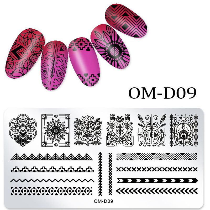 1 gab. 6 * 6 cm nerūsējošā tērauda nagu mākslas štancēšanas plāksnes atkārtoti lietojamas astoņstūra formas apdrukas plāksne ar ziedu dzīvnieku ķiršu apdruku