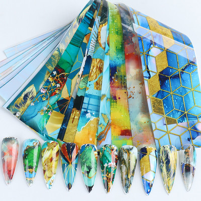 Abstraktne Graffiti küünte kleebis geomeetria lill värviline maalimine küünte ülekandmise foolium Romantiline Pariisi geellaki maniküür NL4122