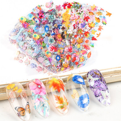 Abstraktne Graffiti küünte kleebis geomeetria lill värviline maalimine küünte ülekandmise foolium Romantiline Pariisi geellaki maniküür NL4122