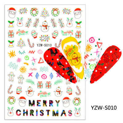 1 φύλλο τρισδιάστατο λευκό χρυσό Χριστουγεννιάτικο συρόμενο αυτοκόλλητο νυχιών Αυτοκόλλητα Νιφάδες χιονιού Πρωτοχρονιάτικα αυτοκόλλητα μεμβράνη για μανικιούρ Διακοσμητικά αυτοκόλλητα ομορφιάς