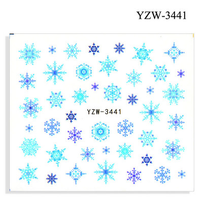 1 φύλλο τρισδιάστατο λευκό χρυσό Χριστουγεννιάτικο συρόμενο αυτοκόλλητο νυχιών Αυτοκόλλητα Νιφάδες χιονιού Πρωτοχρονιάτικα αυτοκόλλητα μεμβράνη για μανικιούρ Διακοσμητικά αυτοκόλλητα ομορφιάς