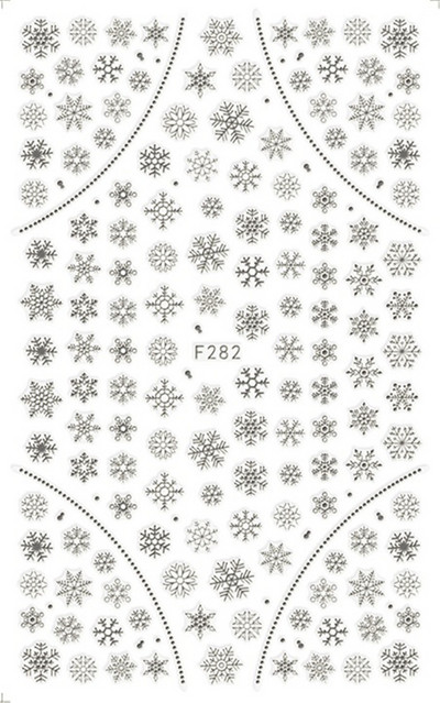 1 φύλλο τρισδιάστατο λευκό χρυσό Χριστουγεννιάτικο συρόμενο αυτοκόλλητο νυχιών Αυτοκόλλητα Νιφάδες χιονιού Πρωτοχρονιάτικα αυτοκόλλητα μεμβράνη για μανικιούρ Διακοσμητικά αυτοκόλλητα ομορφιάς