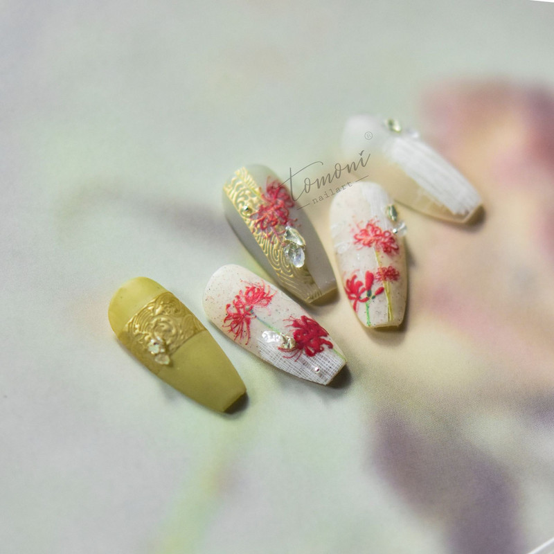 Άλλο αυτοκόλλητο Shore Flower Nine Tailed Fox Αυτοκόλλητο υψηλής ποιότητας αυτοκόλλητο Nail Art Διακόσμηση νυχιών T-2254