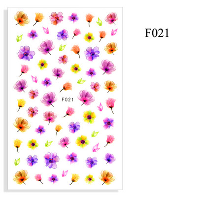 2023. aasta suvelillede flamingo küünekleebised 3D abstraktsed daami näokujunduse kleepuvad liugurmähised maniküüri küünte kaunistustega kleebised