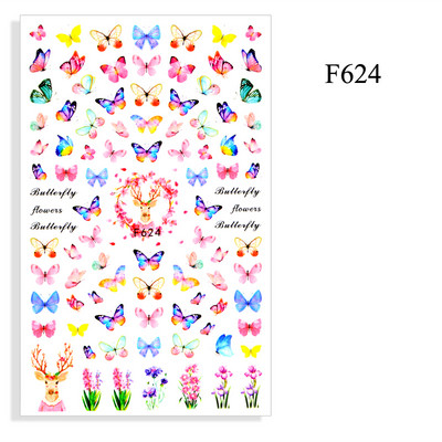 2023. aasta suvelillede flamingo küünekleebised 3D abstraktsed daami näokujunduse kleepuvad liugurmähised maniküüri küünte kaunistustega kleebised